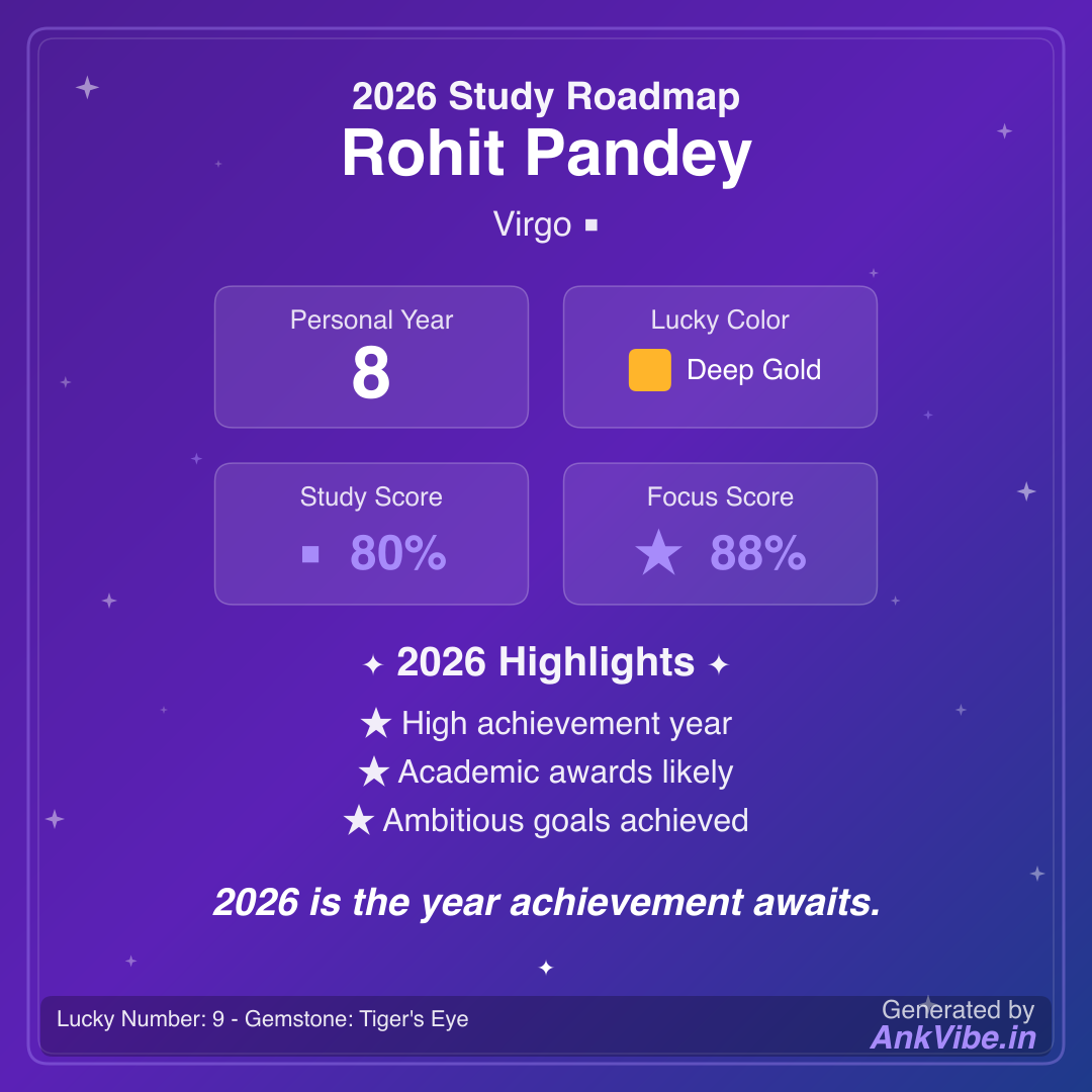 Sample Study 2026 Card